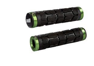 Гріпси ODI Rogue MTB Lock-On Bonus Pack Black w/Green Clamps (чорні з зеленими замками) D30RGB-N фото