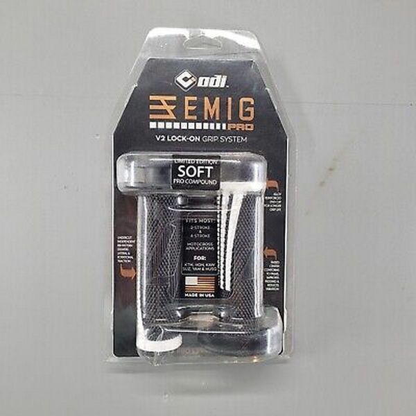 Мото Гріпси ODI EMIG PRO MX V2 Lock-On Grip - BLACK/W H36EPBW фото