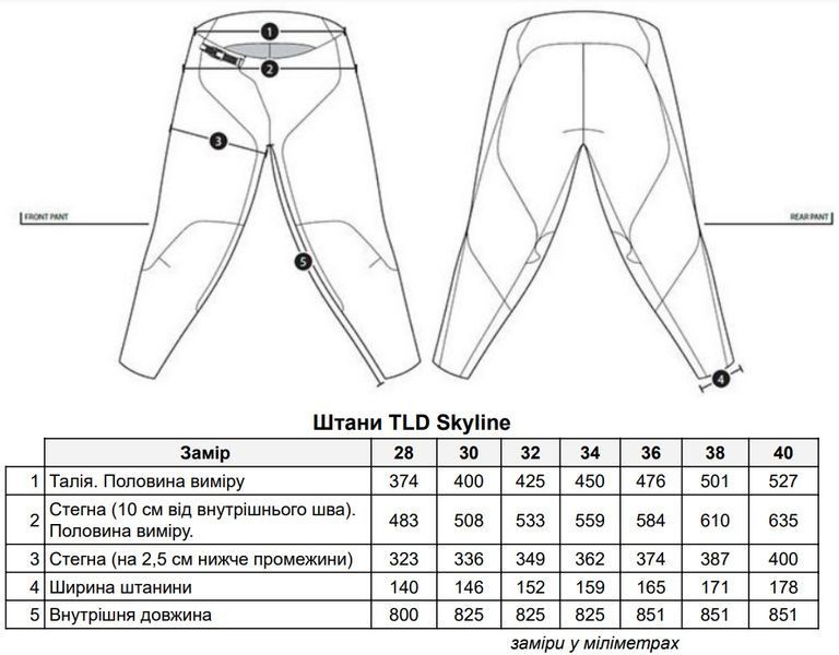 Штани TLD SKYLINE PANT Mono [BLk] 36 255931005 фото