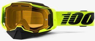 Окуляри 100% ARMEGA Snowmobile Goggle [Nuclear Citrus], Dual Yellow Lens 50007-00003 фото