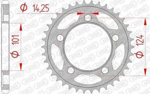 Звезда AFAM 525 Steel Chainwheel - KTM [Black], 38z 71801-38 фото