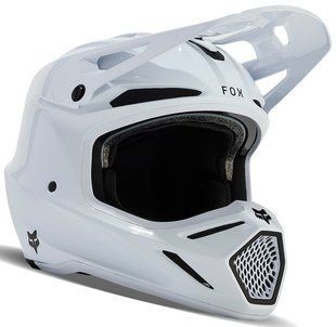 Шлем FOX V3 RS CARBON SOLID HELMET [White], L 31361-008-L фото