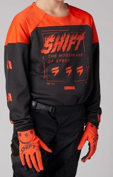 Детские джерси SHIFT YOUTH WHITE LABEL FLAME JERSEY [Flo Orange], YL 26381-472-YL фото