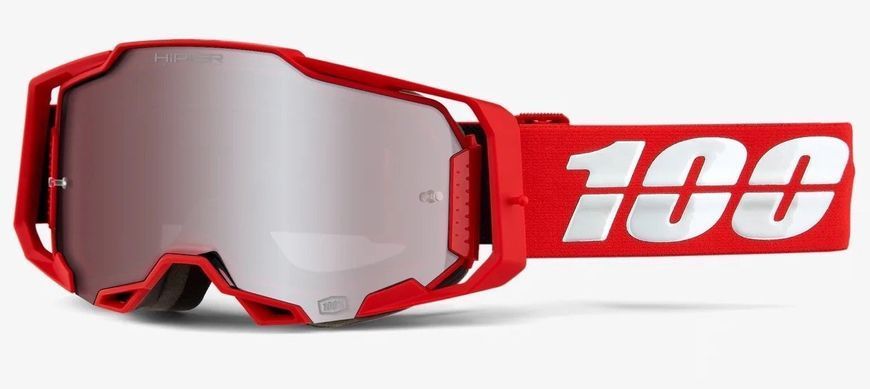 Окуляри 100% ARMEGA Goggle HiPER Red - Mirror Silver Lens, Mirror Lens 50720-003-02 фото