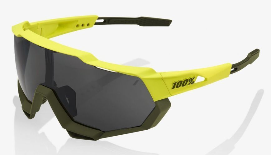 Очки Ride 100% SPEEDTRAP - Soft Tact Banana - Black Mirror Lens, Mirror Lens 61023-004-61 фото