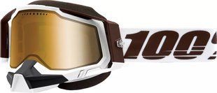Очки 100% RACECRAFT 2 Snowmobile Goggle [Snowbird], Dual Mirror Gold Lens 50122-261-01 фото