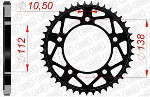 Зірка AFAM 525 Steel Chainwheel - Yamaha [Black], 47z 12816-47 фото