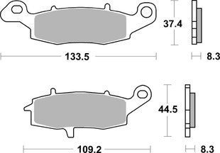 Гальмівні колодки Renthal RC-1 Front Brake Pads, Sintered BP-505-HHP фото