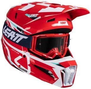 Шлем LEATT Moto 3.5 Helmet+Goggle [Red], M 1025100462 фото