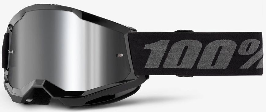 Детские очки 100% STRATA 2 Youth Goggle Black - Mirror Silver Lens, Mirror Lens 50032-00007 фото
