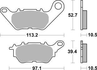 Тормозные колодки SBS Racing Rear Brake Pads, Carbon Tech 932RQ фото