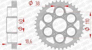 Звезда AFAM 530 Steel Chainwheel - Ducati [Silver], 40z 50900-40 фото