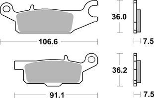Тормозные колодки SBS Sport Brake Pads, Sinter/Carbon 850SI фото