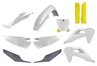 Пластик Polisport MX kit - Husqvarna (19-) [White/Yellow], Husqvarna 91121 фото