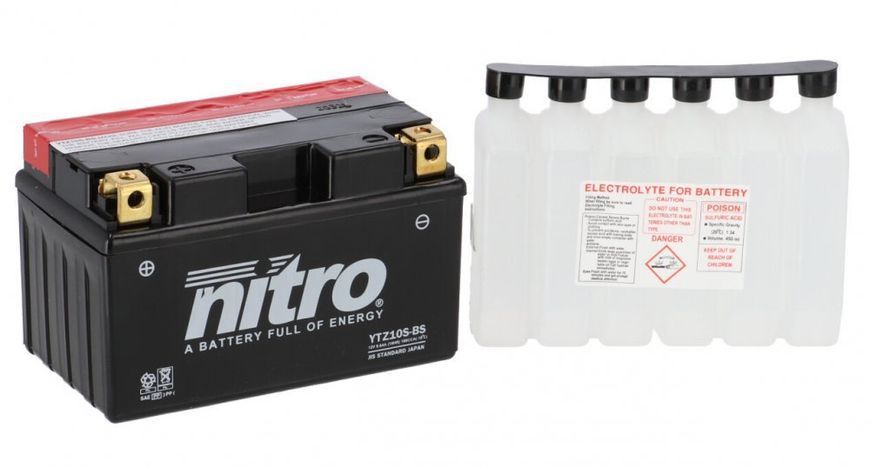 Акумулятор NITRO AGM Open Battery [8.6 Ah], CCA 190 (A) NTZ10S-BS фото