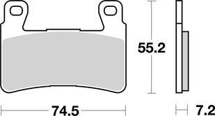 Гальмівні колодки Renthal RC-1 Front Brake Pads, Sintered BP-510-HHP фото