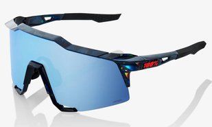 Очки Ride 100% SPEEDCRAFT - Black Holographic - HiPER Blue Multilayer Mirror Lens, Mirror Lens 60007-00022 фото