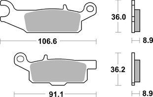 Тормозные колодки SBS Sport Brake Pads, Sinter/Carbon 851SI фото