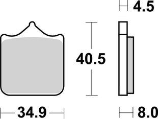 Тормозные колодки SBS Performance Front Brake Pads, EVO Sinter 870HS фото