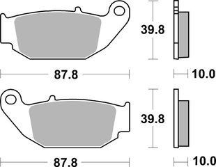 Тормозные колодки SBS Sport Brake Pads, Sinter/Carbon 915SI фото