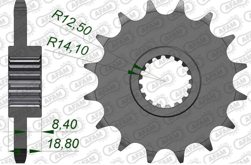 Звезда AFAM Shaft Sprocket 525, 17z 166600-17 фото