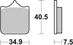 Гальмівні колодки Renthal RC-1 Front Brake Pads, Sintered BP-512-HHP4 фото