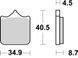 Тормозные колодки SBS Track Days Front Brake Pads, Sinter 870RST фото 1
