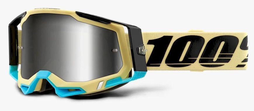 Окуляри 100% RACECRAFT 2 Goggle Airblast - Mirror Silver Lens, Mirror Lens 50121-252-11 фото
