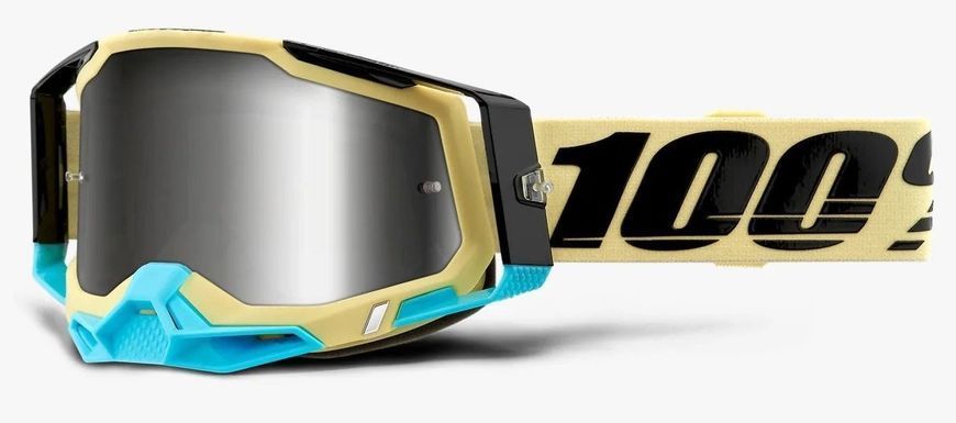 Окуляри 100% RACECRAFT 2 Goggle Airblast - Mirror Silver Lens, Mirror Lens 50121-252-11 фото