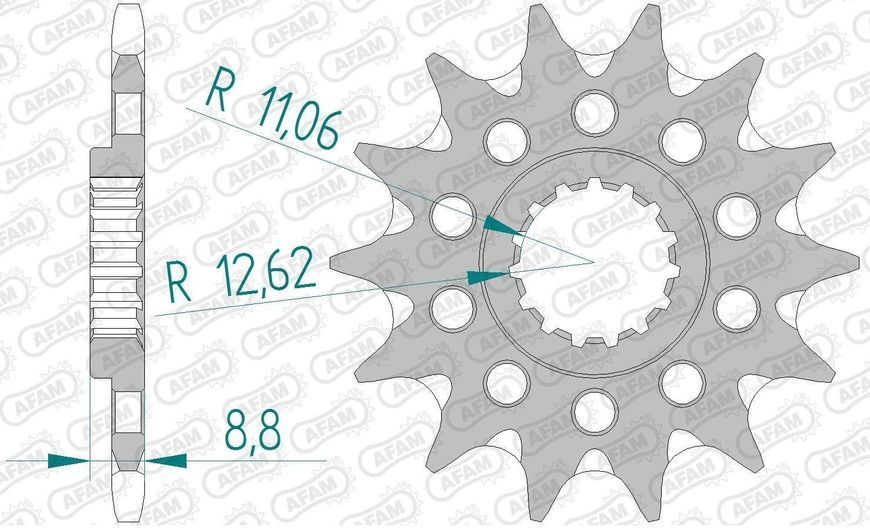 Зірка AFAM Grooved Chainwheel 520 - KTM, 14z 73301+14 фото