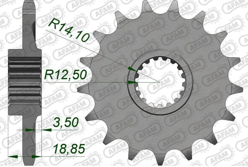 Звезда AFAM Shaft Sprocket 525, 17z 166601-17 фото