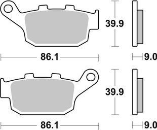 Тормозные колодки SBS Standard Brake Pads, Ceramic 881HF фото