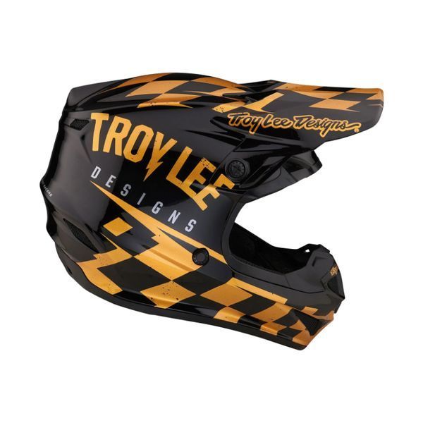 Мотошолом TLD SE4 POLYACRYLITE HELMET RACE SHOP [BLACK/GOLD] MD 109042003 фото