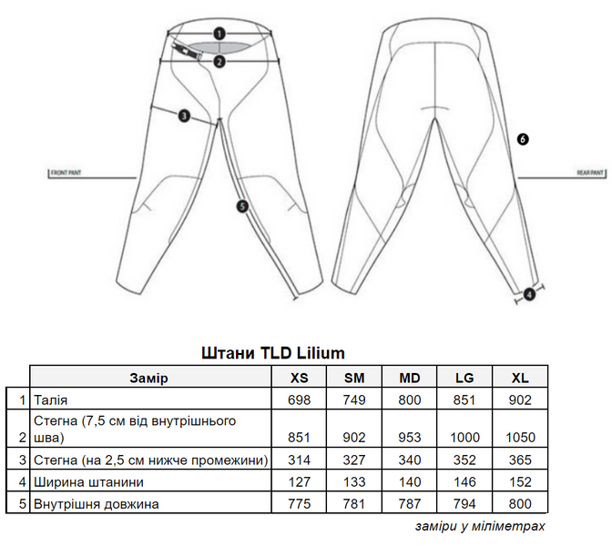 Брюки TLD WMNS LILIUM PANT [Steel Green] XS 272906001 фото