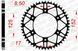 Звезда AFAM Steel-SLK Sprocket 520 - Beta [Black], 49z 38300SLK+49 фото 3