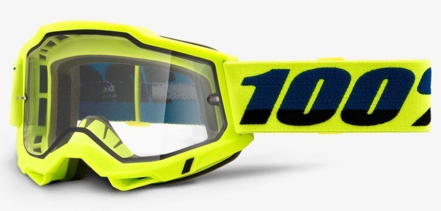 Очки 100% ACCURI 2 Enduro Goggle Fluo Yellow - Clear Dual Lens, Dual Clear Lens 50221-501-04 фото