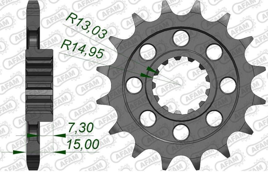 Зірка AFAM 525 Sprocket - BMW, 17z 166800-17 фото