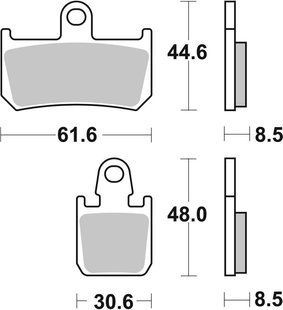Тормозные колодки SBS Performance Front Brake Pads, EVO Sinter 839HS фото