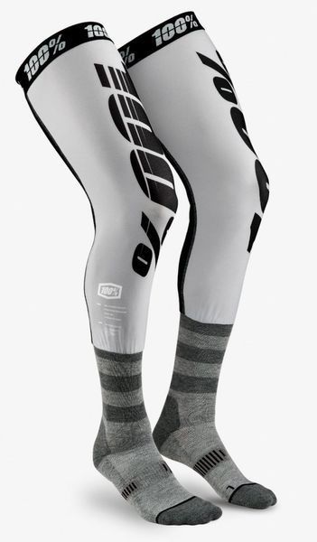 Носки Ride 100% REV Knee Brace Performance Moto Socks [Grey], S/M 24014-007-17 фото