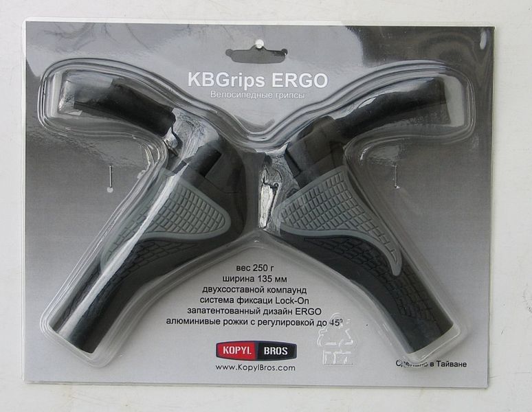 Вело грипси KBGrips Ergo [Black], One Size 00003-001-001 фото