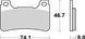 Тормозные колодки Renthal RC-1 Sport Brake Pads/ HHP, Sintered BP-516-HHP фото 3