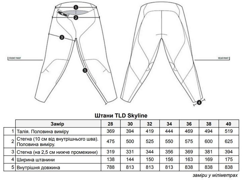 Штани TLD SKYLINE PANT Signature [BLk] XL 255917005 фото