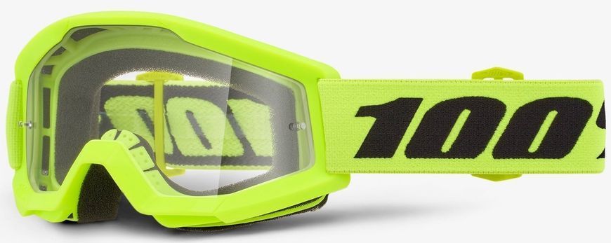 Детские очки 100% STRATA MINI Goggle Yellow - Clear Lens, Clear Lens 50033-00006 фото