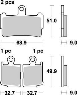 Тормозные колодки SBS Performance Front Brake Pads, EVO Sinter 869HS фото