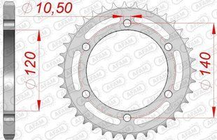 Зірка AFAM 525 Steel Chainwheel - Kawasaki [Silver], 38z 16605-38 фото