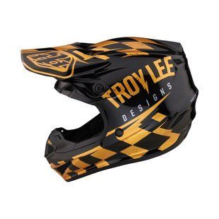 Мотошлем TLD SE4 POLYACRYLITE HELMET RACE SHOP [BLACK/GOLD] XL 109042005 фото