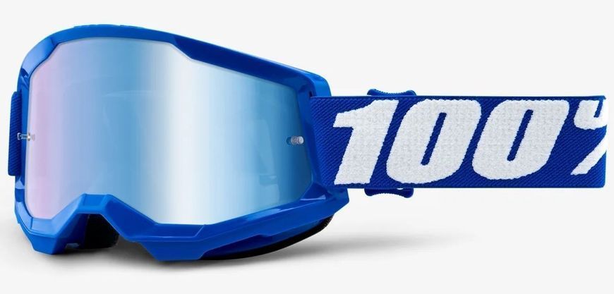 Очки 100% STRATA 2 Goggle Blue - Mirror Blue Lens, Mirror Lens 50028-00002 фото