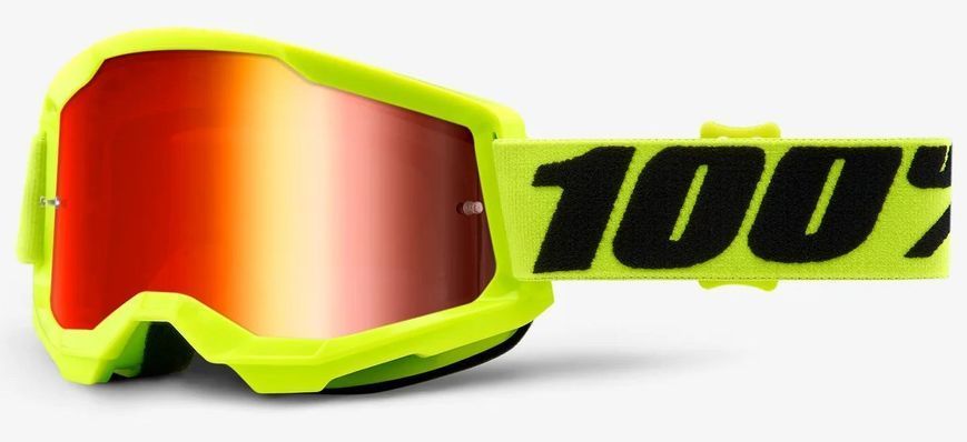 Окуляри 100% STRATA 2 Goggle Fluo Yellow - Mirror Red Lens, Mirror Lens 50028-00003 фото