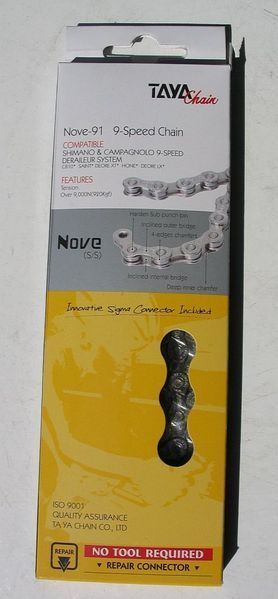 Ланцюг TAYA Nove-91 Silver/Silver 9sp Nove-91-Si фото
