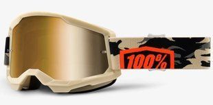 Окуляри 100% STRATA 2 Goggle Kombat - True Gold Lens, Mirror Lens 50028-00007 фото